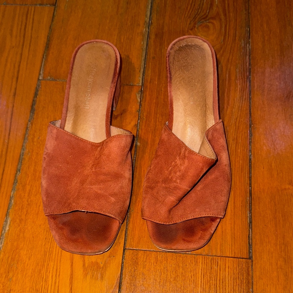 Jeffrey Campbell suede slip up sandal size 6